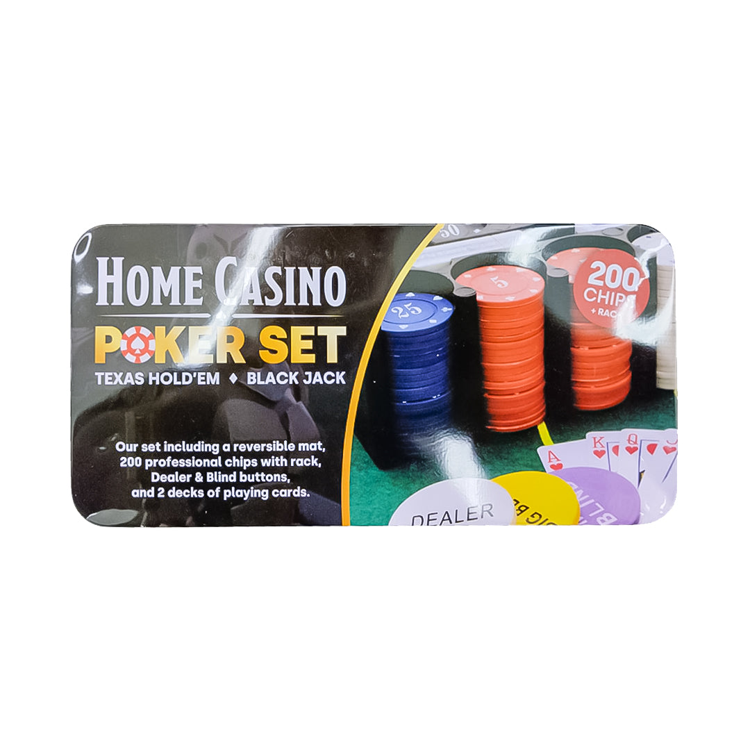 POKER SET HOME CASINO 200 CHIPS