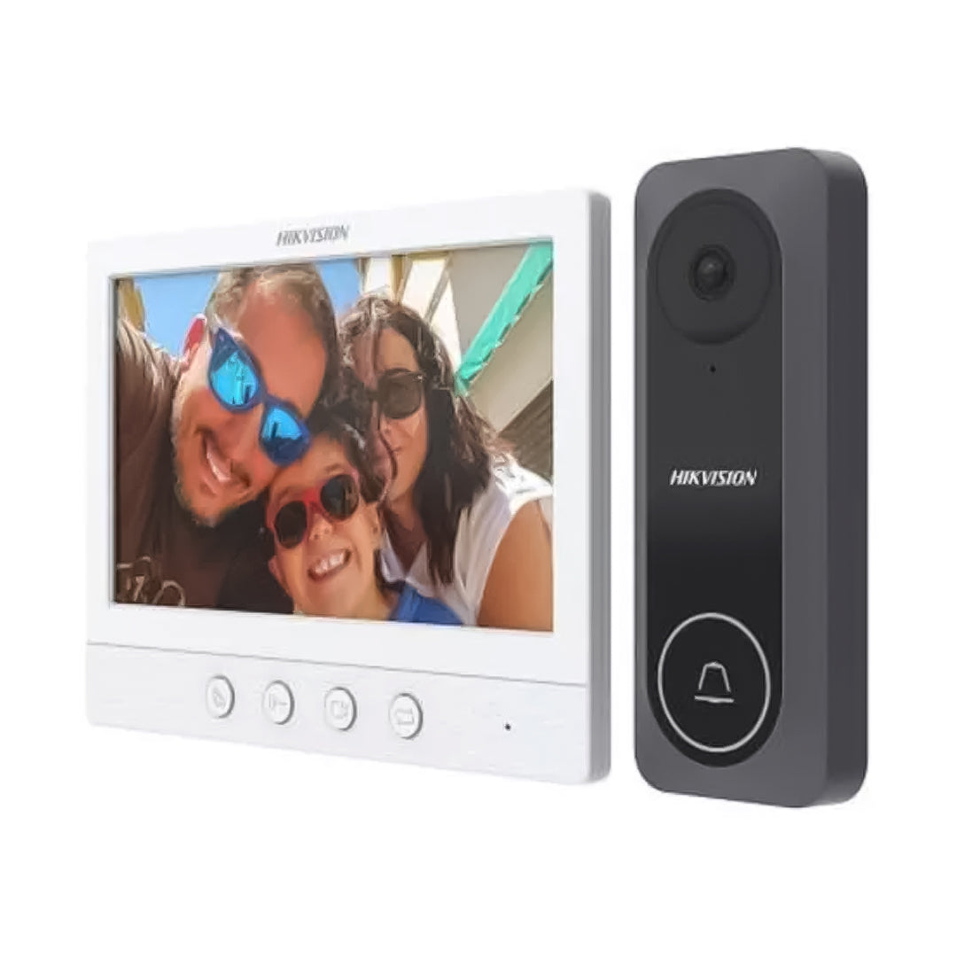 KIT DE VIDEO PORTERO HD DE 4 CABLES HIKVISION KIS212