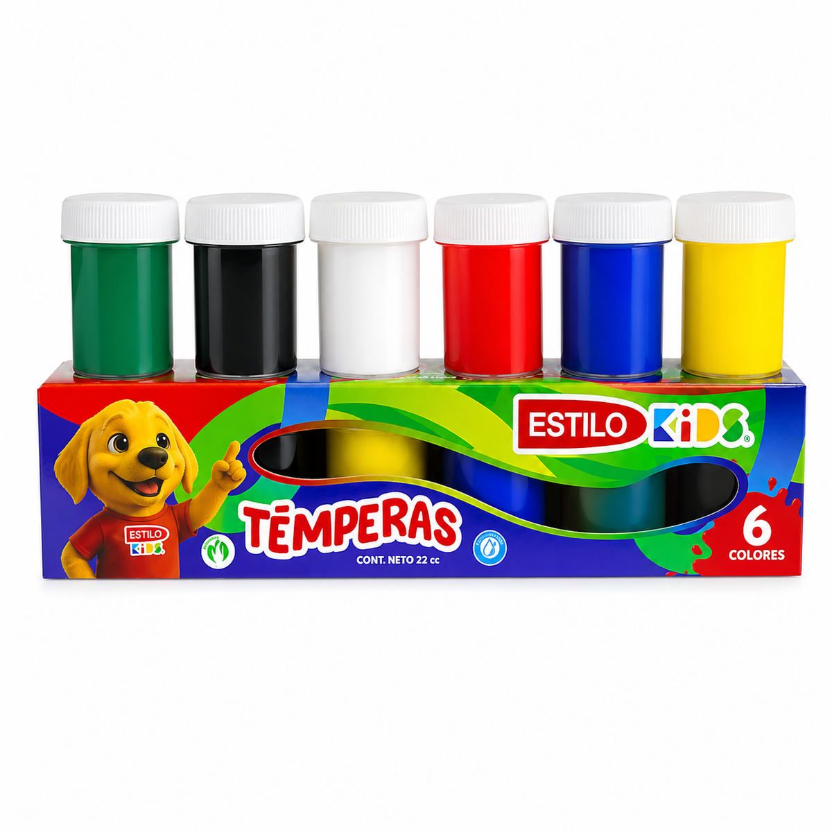 TEMPERA ESTILO 6 COLORES