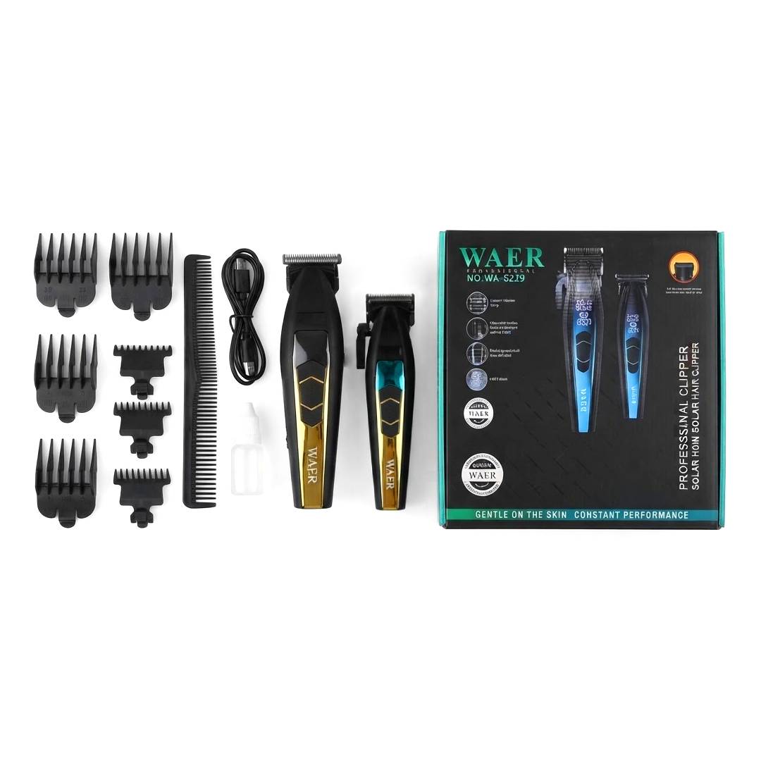 SET DE CORTADORA DE CABELO Y PATILLERA WAER - WA-6229