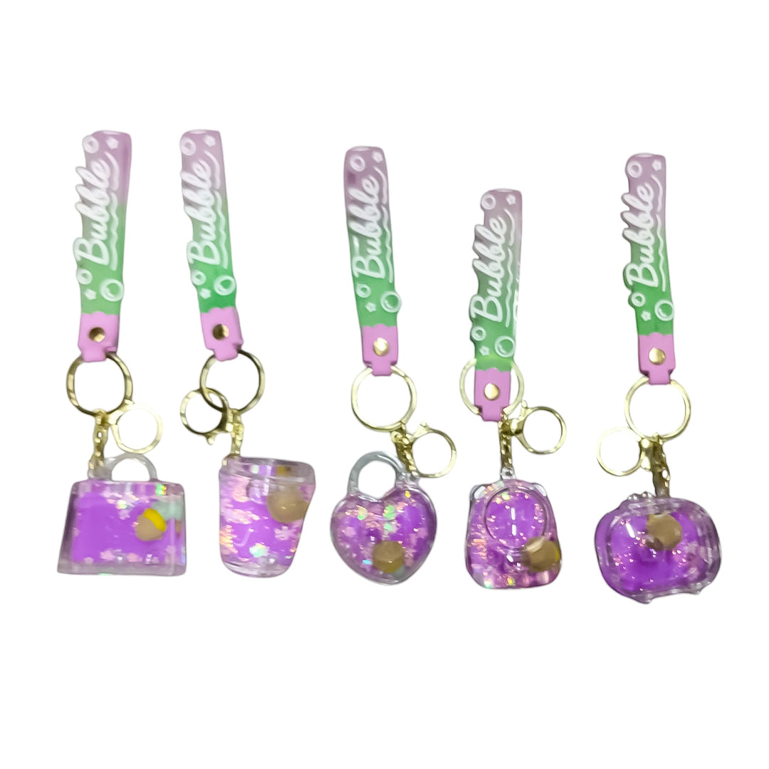 LLAVERO AGUA BUBBLE LILA