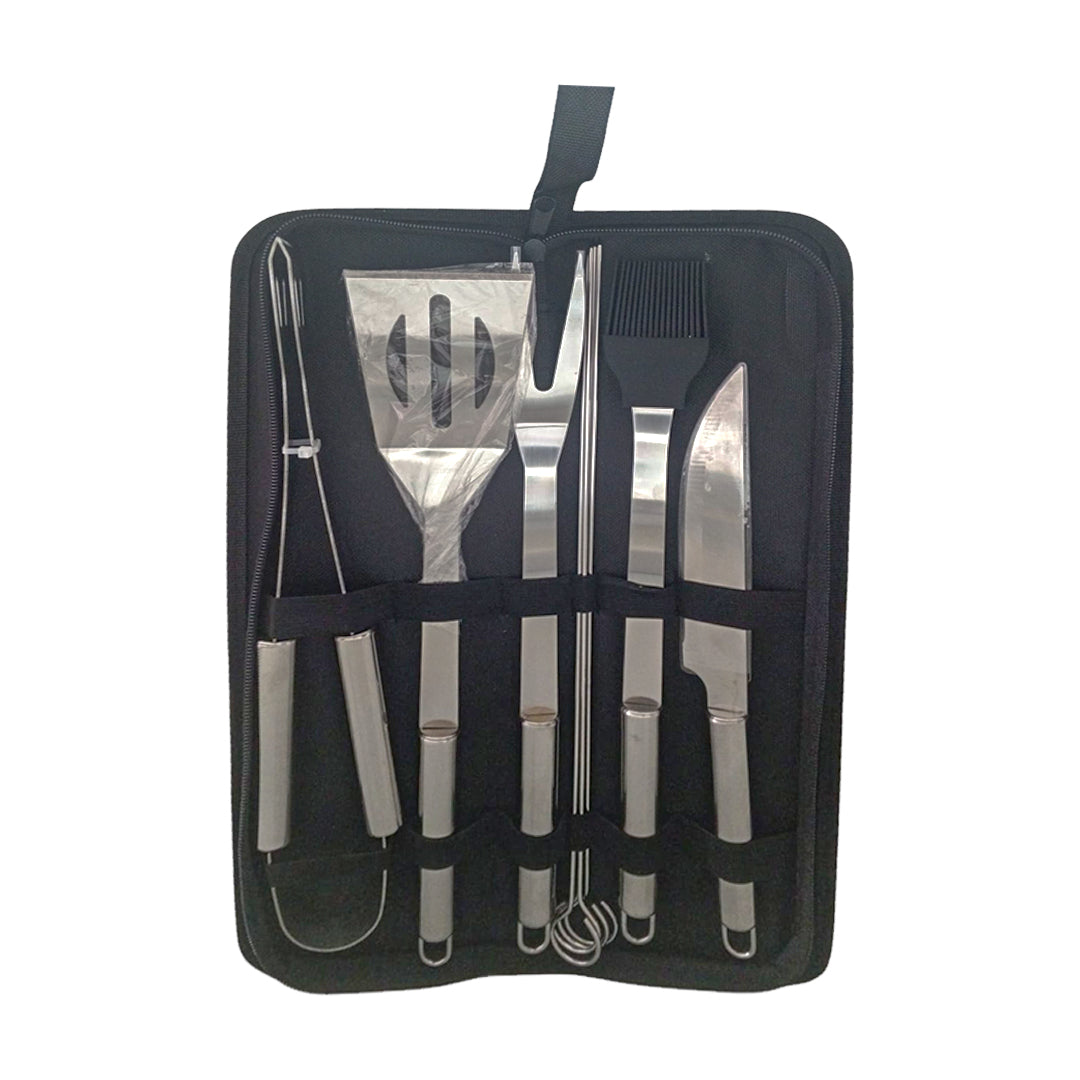 KIT DE BARBACOA PIEZAS DE ACERO (6 UNIDADES)