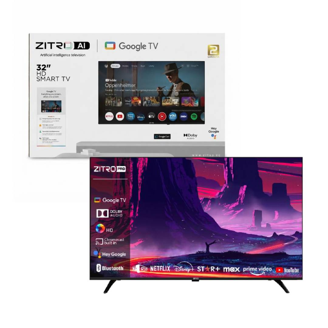 SMART TV ZITRO GOOGLE TV 32 PULGADAS