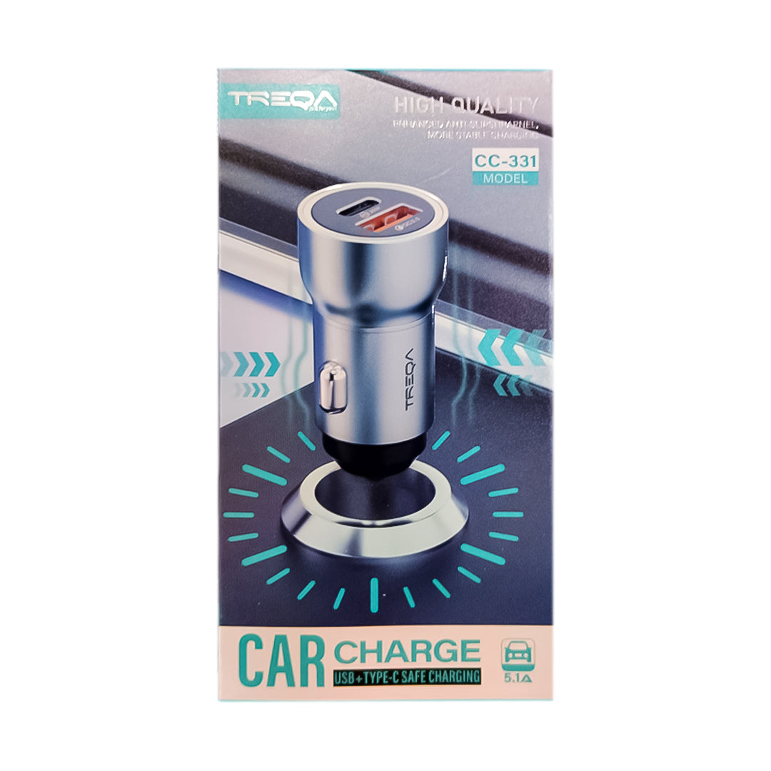 CARGADOR PARA AUTO USB - C CC-331