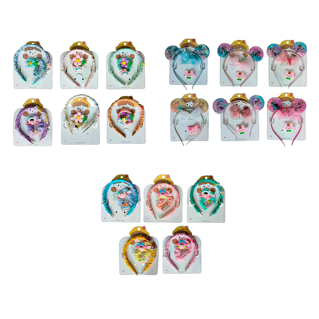 SET KAWAI VINCHAS+DIADEMA MODELOS SURTIDOS 12SET X PQT