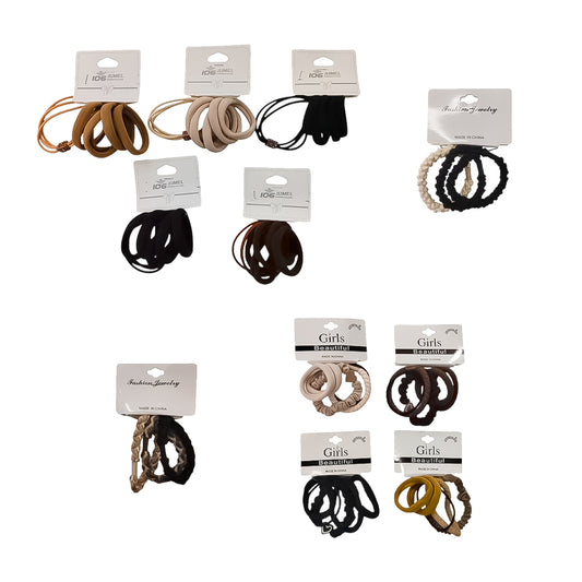 SET MOÑO + COLERO COLORES NUDE BLISTER