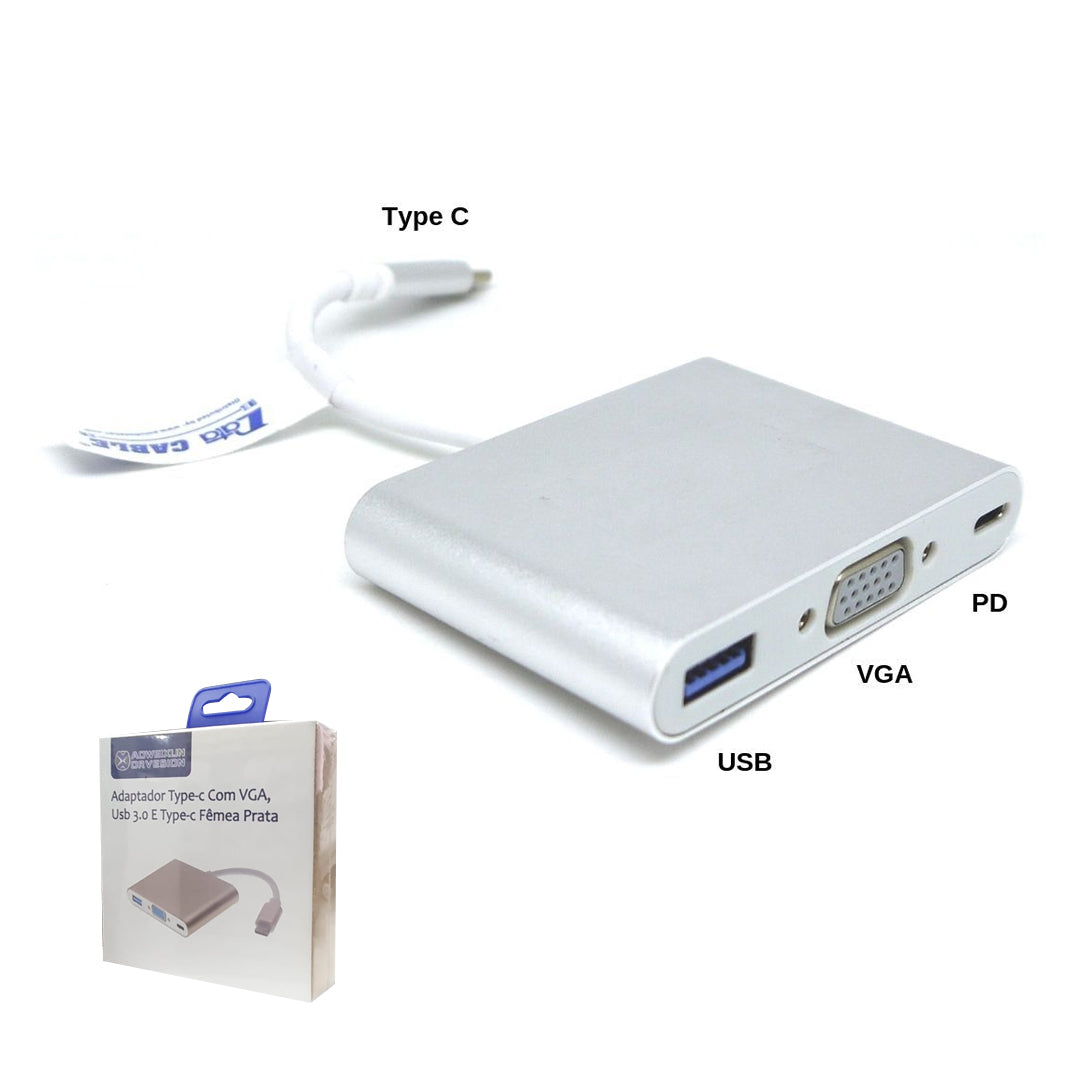 ADAPTADOR TIPO C A VGA AOWEIXUN 3.0