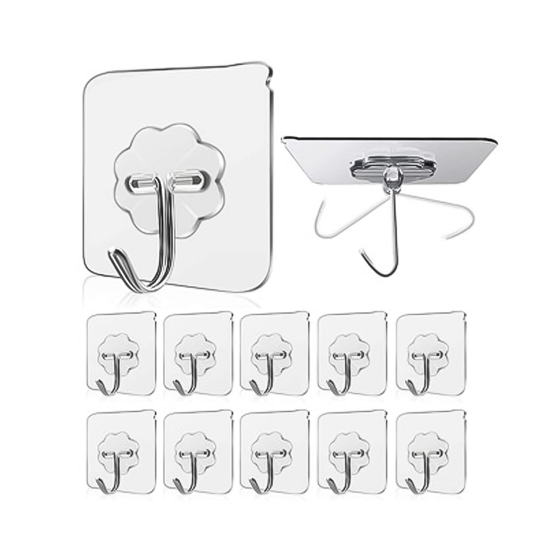 GANCHOS ADHESIVOS DE PARED (100 UNIDADES)
