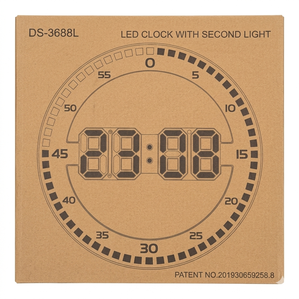 RELOJ ELECTRONICO REDONDO DS-3813L 30*30*3CM