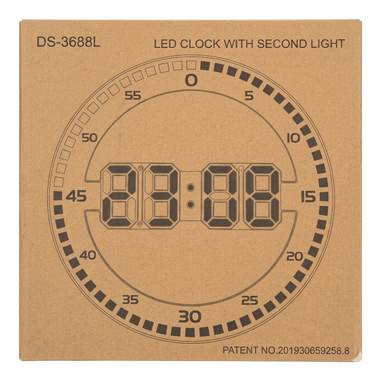 RELOJ ELECTRONICO REDONDO DS-3813L 30*30*3CM