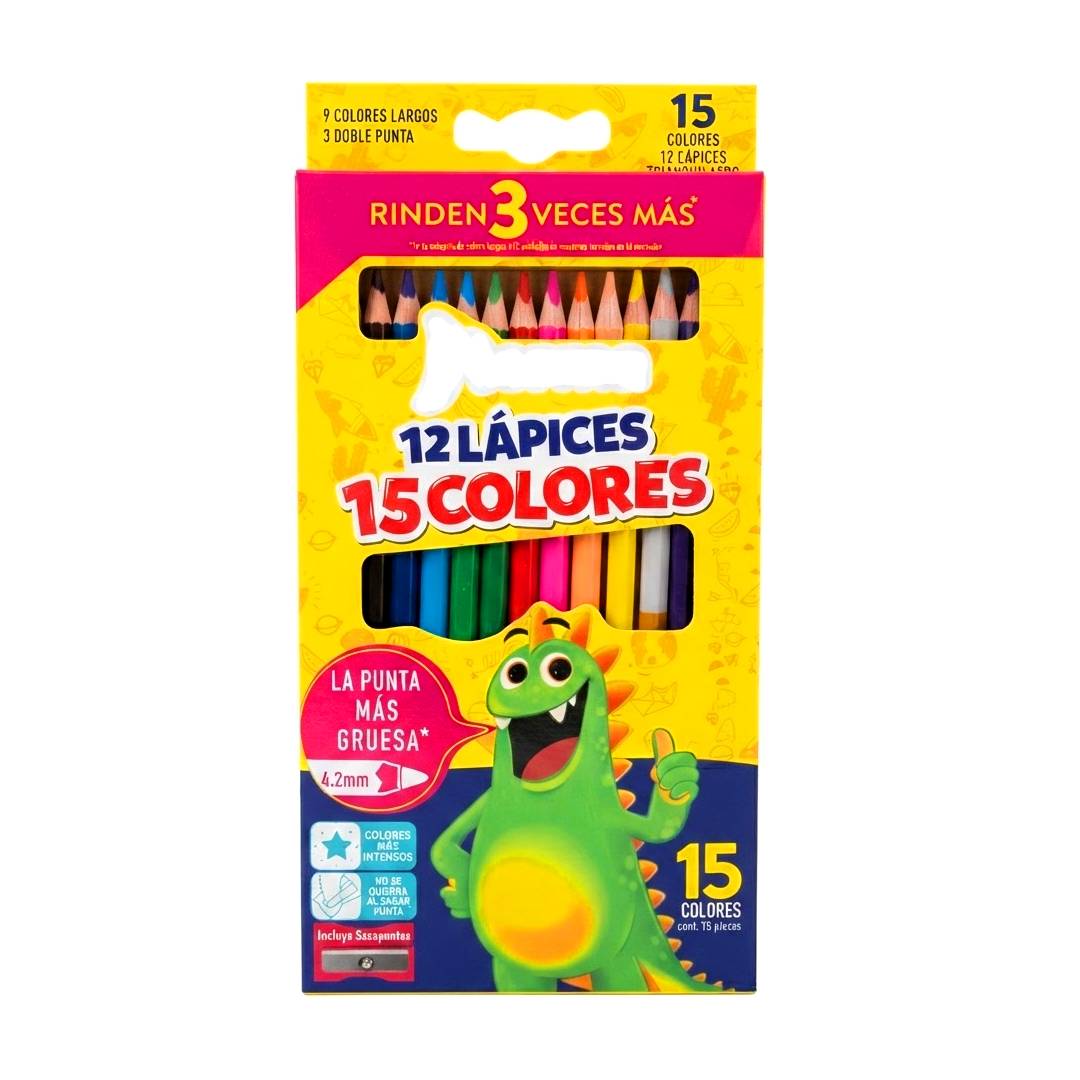 COLORES NRM PUNTA GRUESA 12PCS