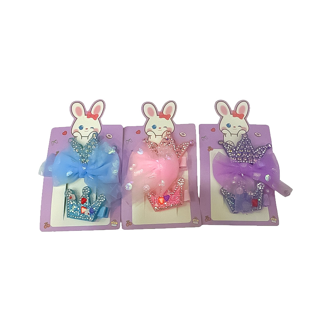 SET MOÑO PELUCHE VINCHA CORONA