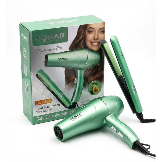 KIT SECADORA Y PLANCHA DE CABELLO SONAR SN-5878
