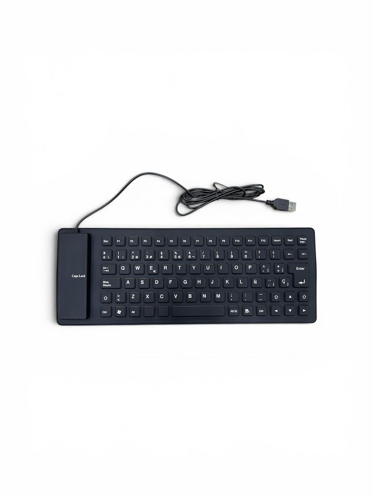 TECLADO FLEXIBLE DE SILICONA USB ENROLLABLE