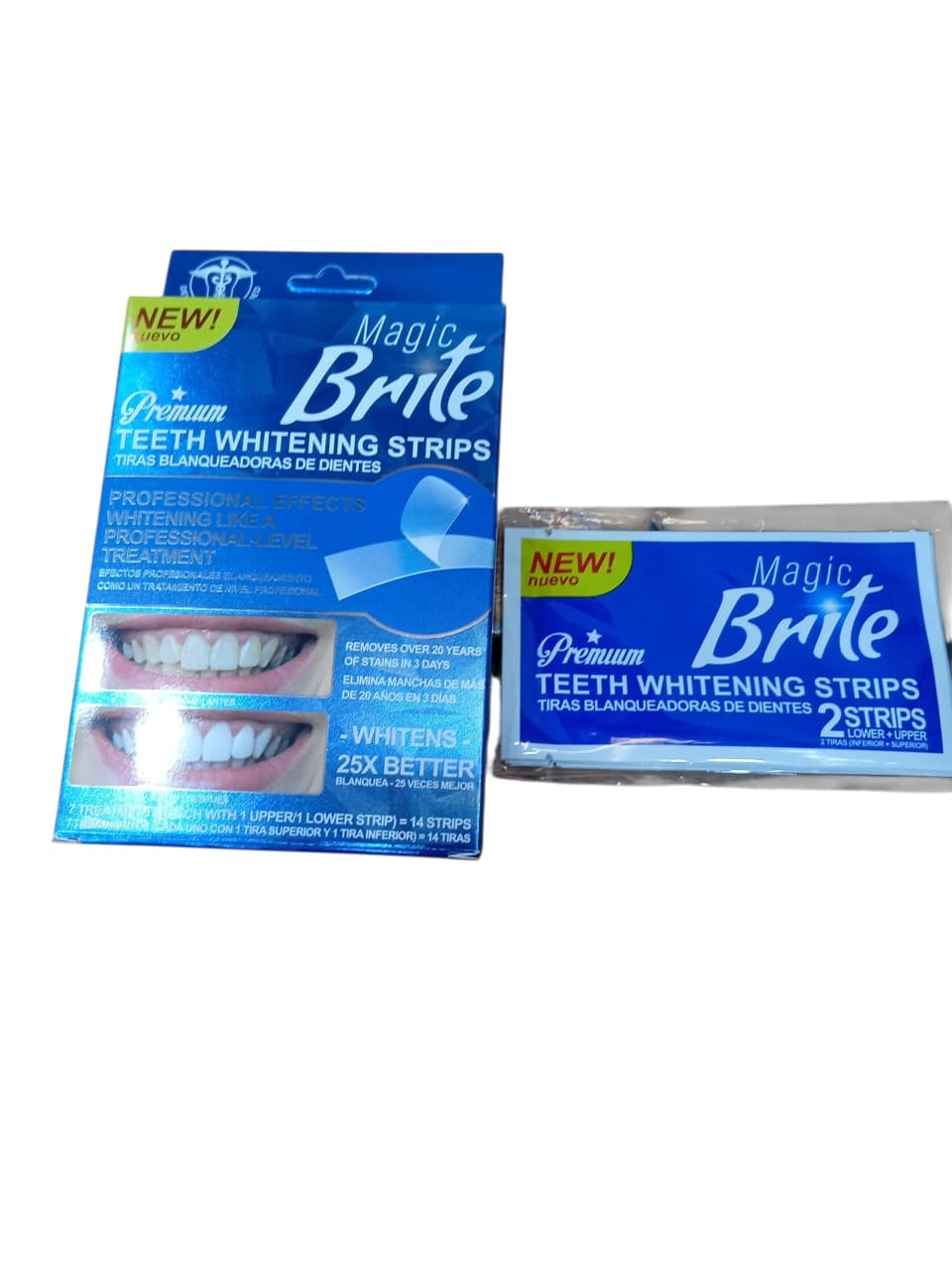 PAR DE BANDAS BLANQUEADORAS DENTALES