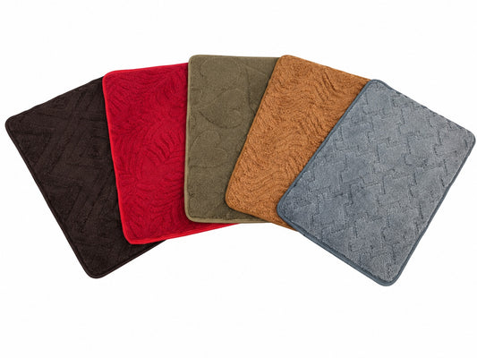 ALFOMBRA RECTANGULAR SUAVE PARA BAÑO EN COLORES SURTIDOS