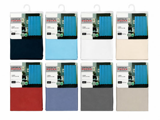 CORTINA UNICOLOR BAÑO 180*180CM