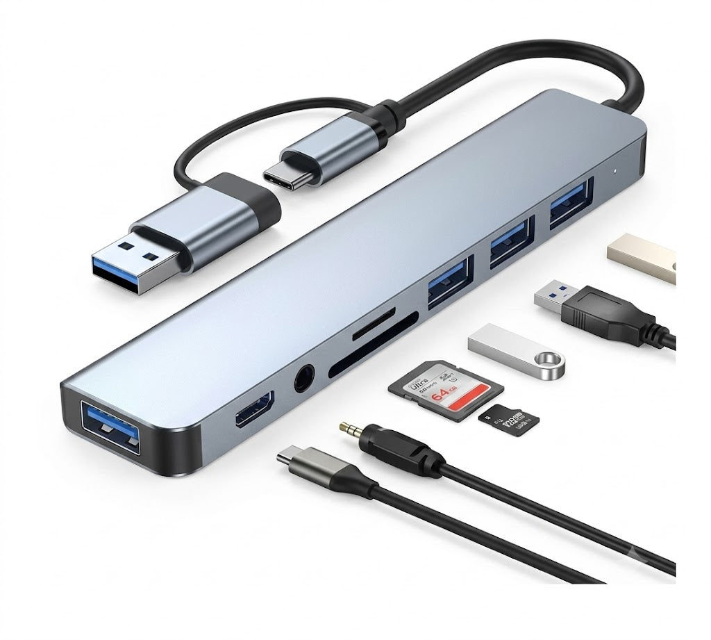 HUB MULTIPUERTO 1 USB 3.0 + USB 2.0