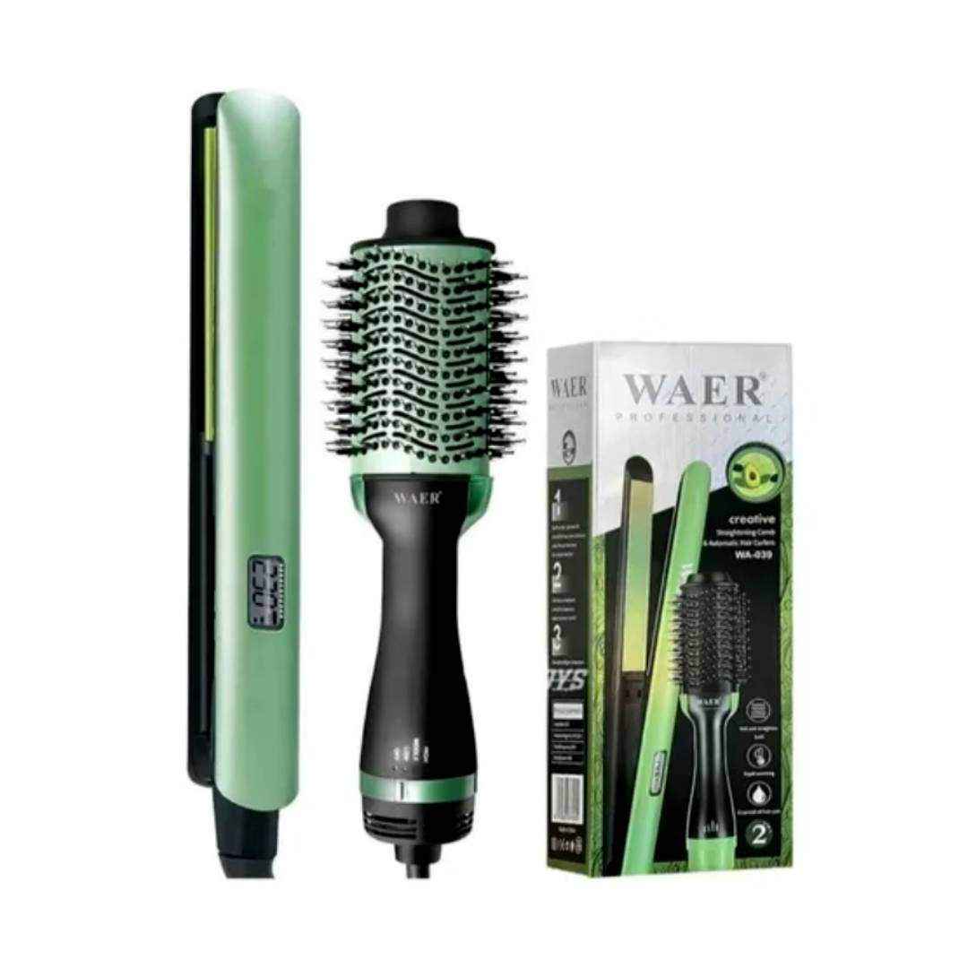 COMBO PLANCHA Y CEPILLO AGUACATE WAER WA-039