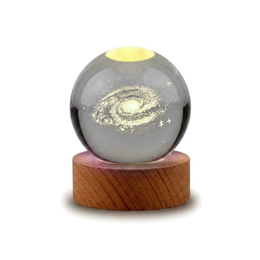 ESFERA DE CRISTAL LUZ CALIDA 6CM GALAXIA