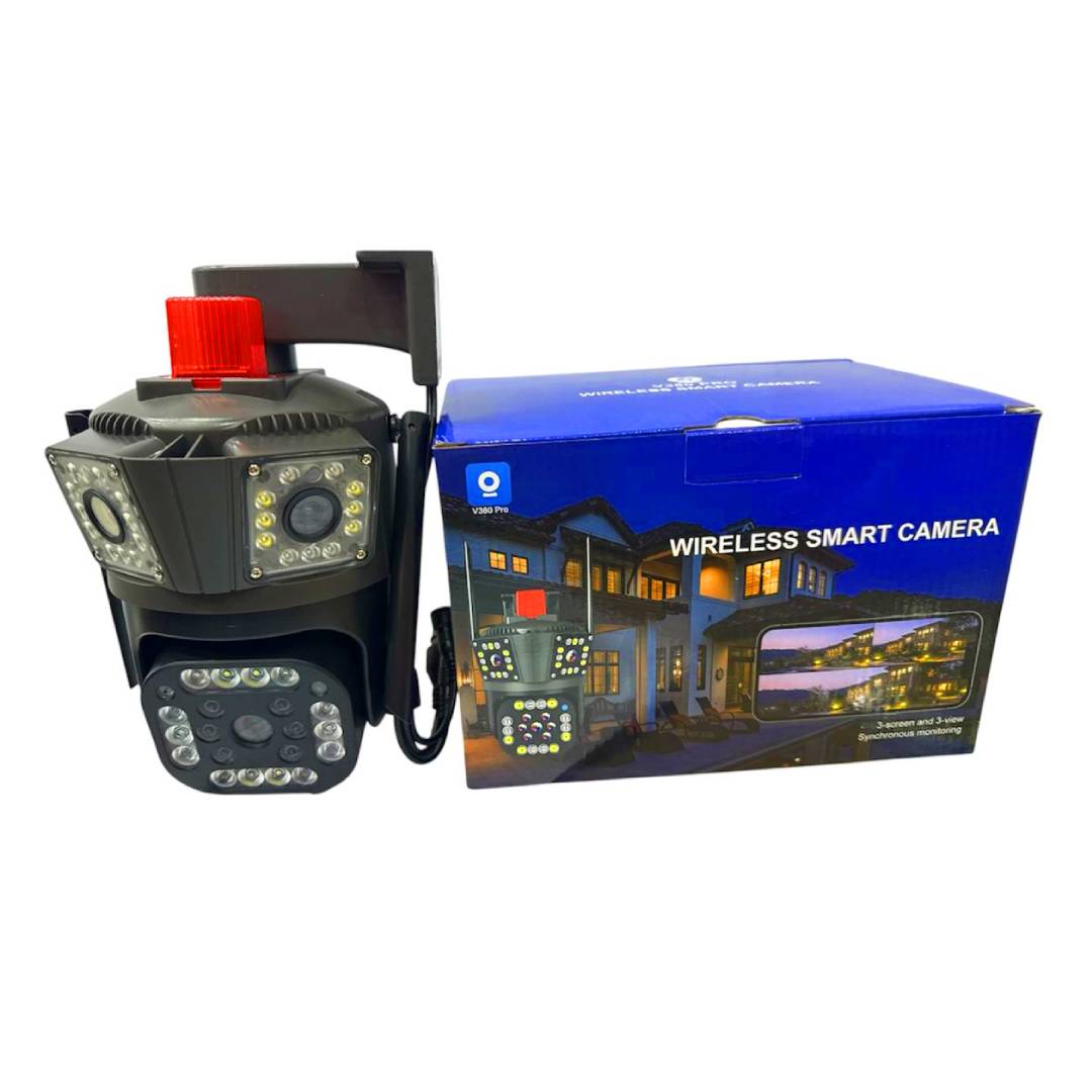 CAMARA NEGRA TRIPLE LENTE CON SIRENA QC13