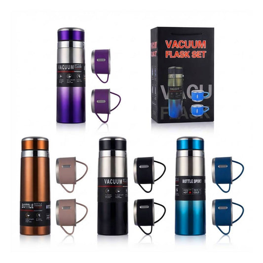 SET TERMOS CON VASOS FLASK SET BRILLOSOS