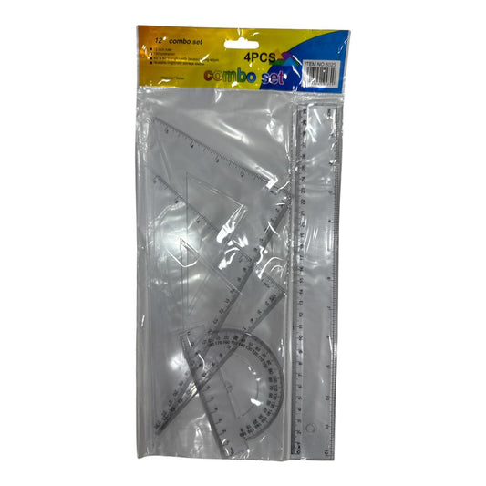 JUEGO GEOMETRICO TRANSPARENTE 4PCS N12