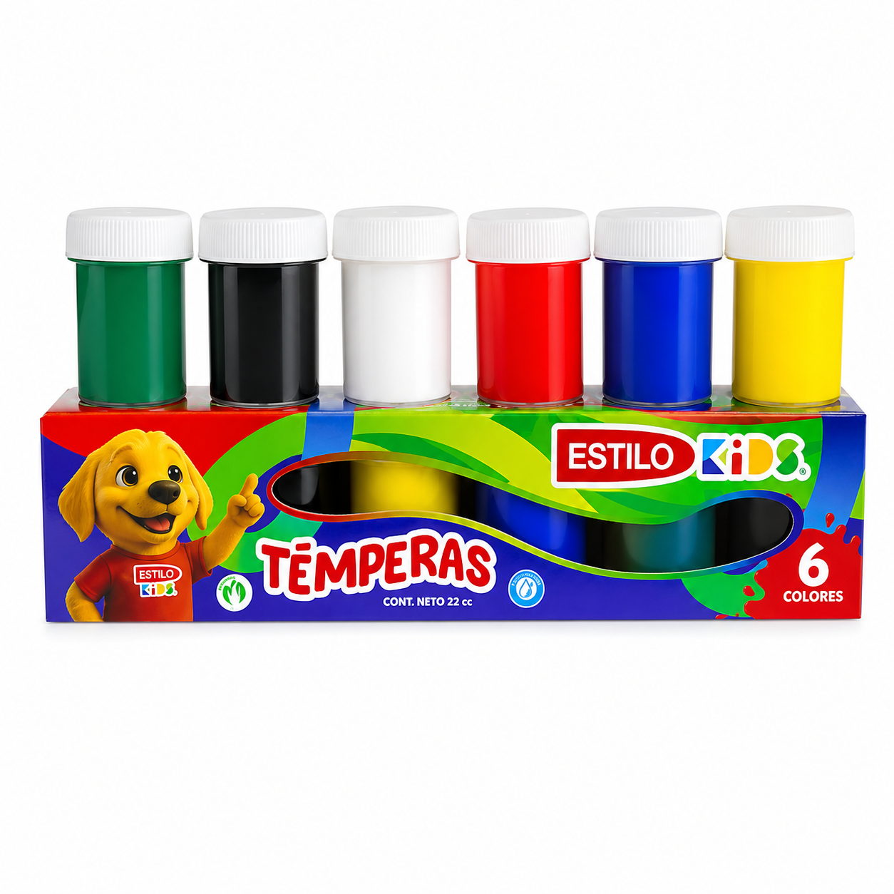 TEMPERA ESTILO 6 COLORES