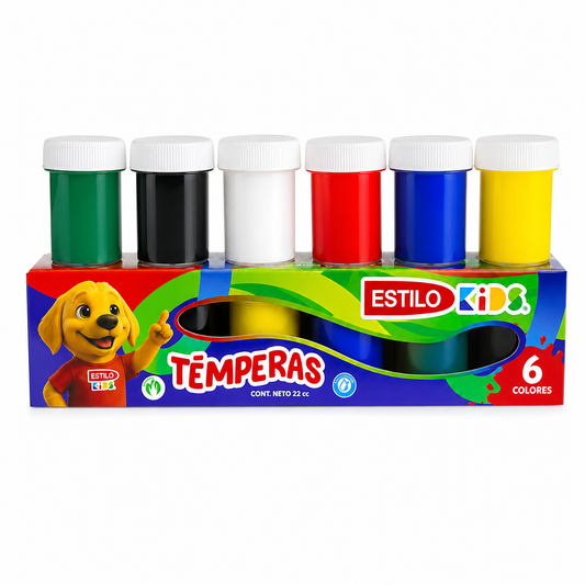 TEMPERA ESTILO 6 COLORES