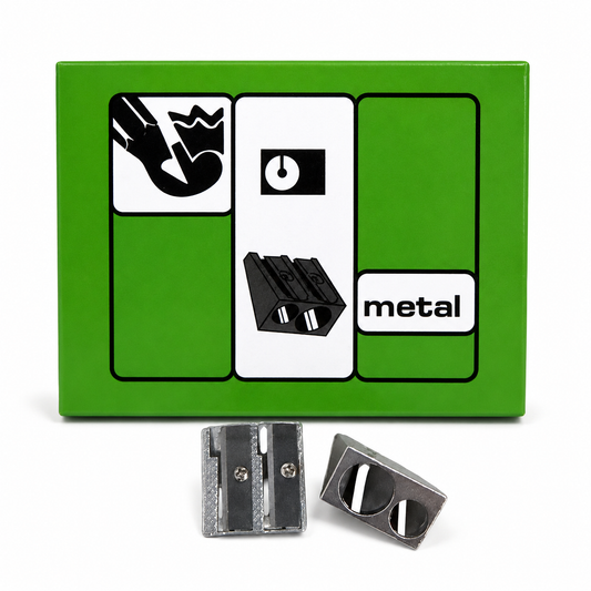 CAJA DE SACAPUNTAS METAL 2 SERVICIOS 12U
