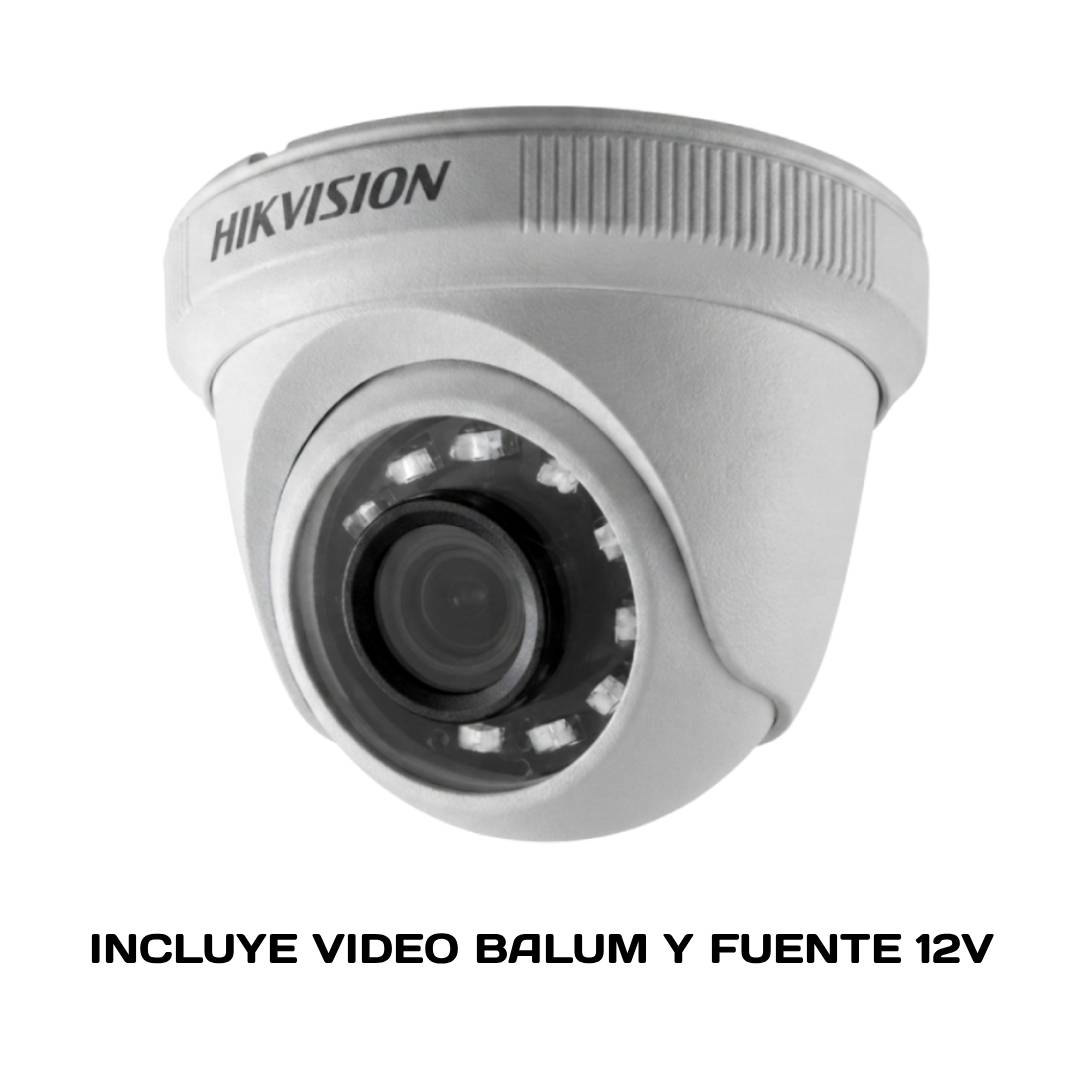 CAMARA HIKVISION 1080P DOMO INC FUENTE Y VIDEO BALLUM