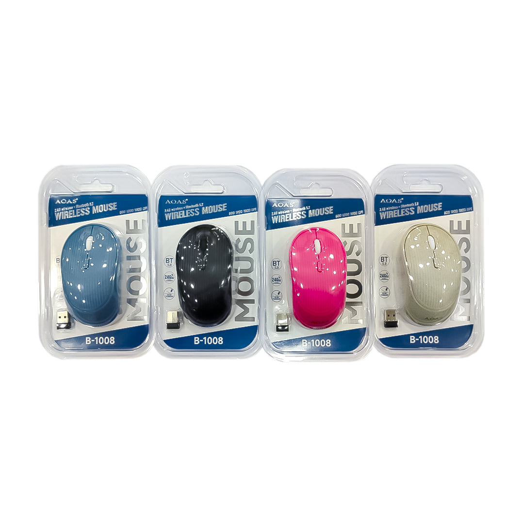 MOUSE INALAMBRICO AOAS B-1008 COLORES