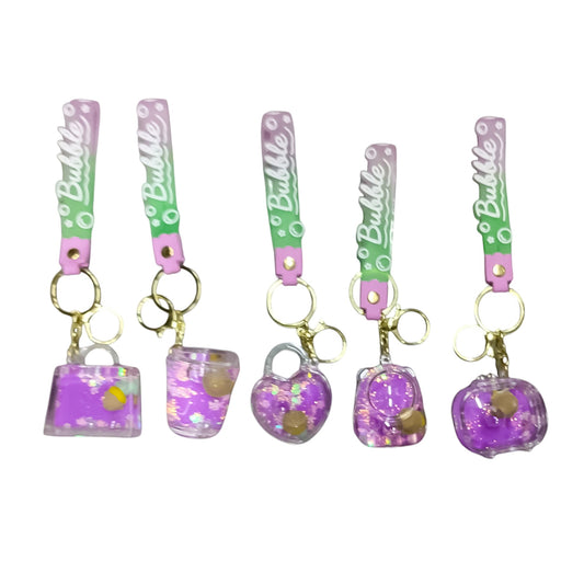 DOCENA LLAVERO AGUA BUBBLE LILA