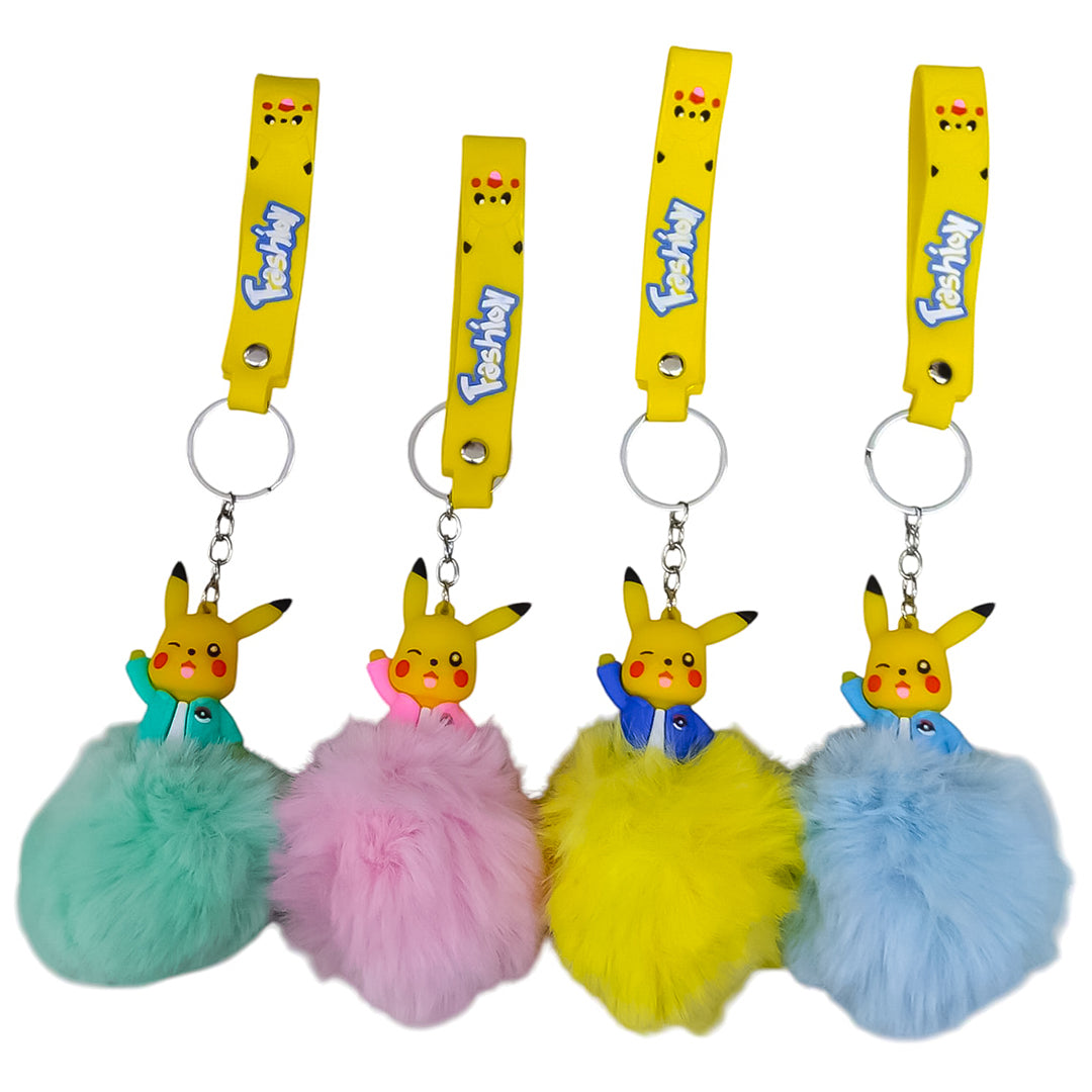 DOCENA LLAVERO PKCHU PONPON