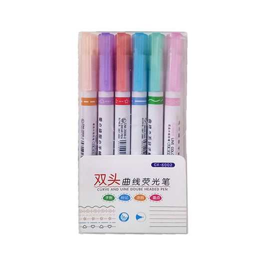 MARCADORES DISEÑOS CX-6002 6 COLORES PASTEL