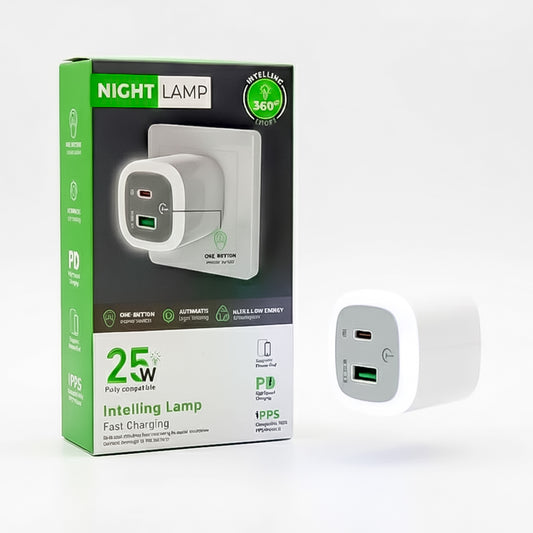 CUBO DE CARGA 25W CON LUZ LED