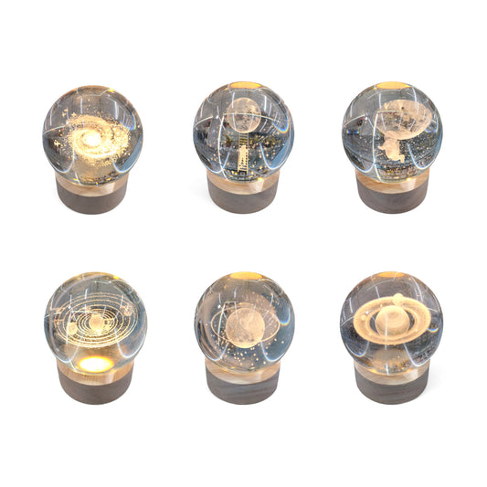 ESFERA DE CRISTAL DISEÑOS ESPACIALES 6CM
