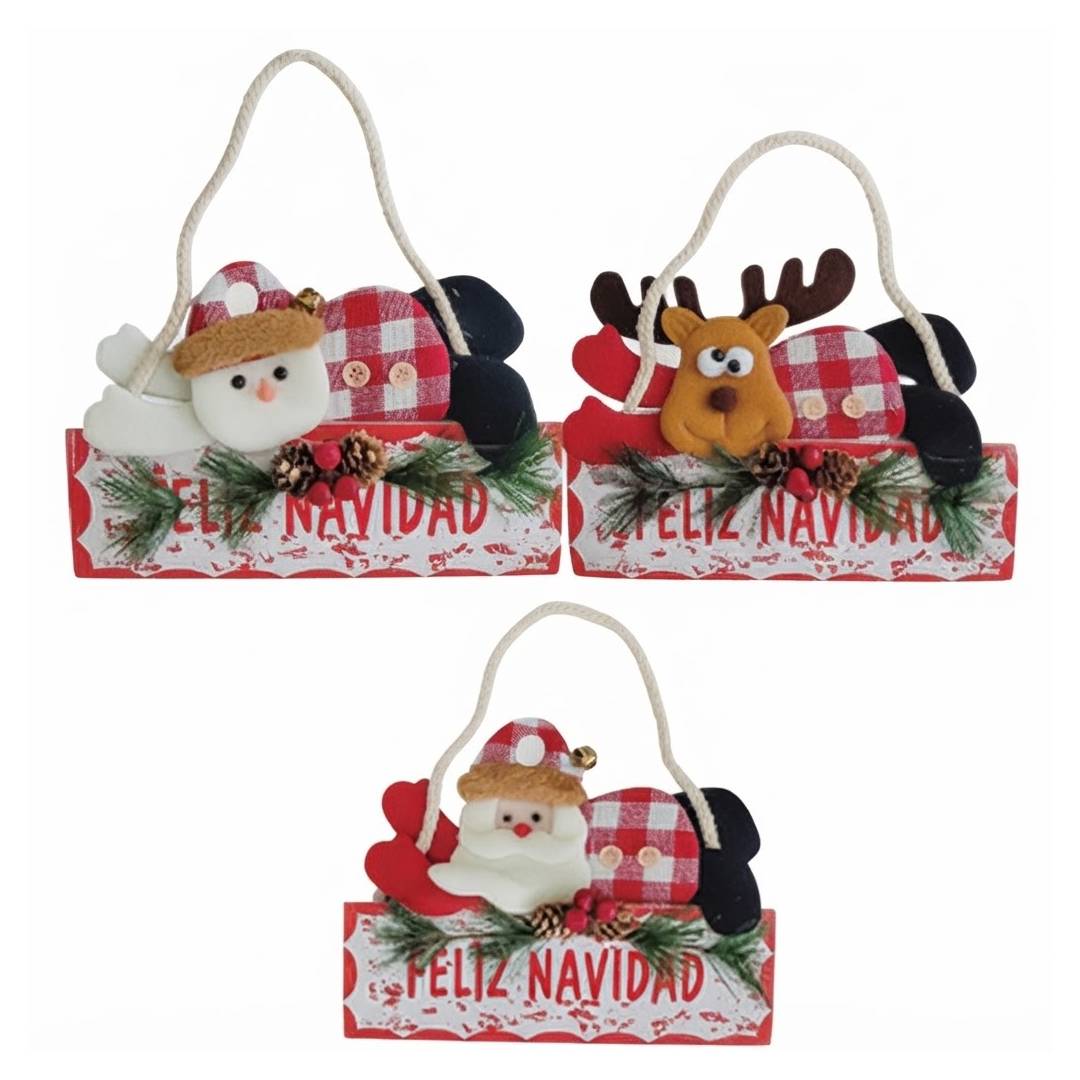 COLGANTE MUÑECO NAVIDEÑO HORIZONTAL LC23-1615