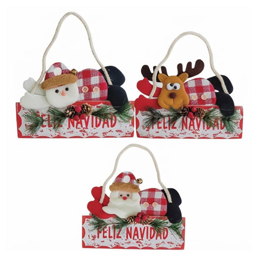 COLGANTE MUÑECO NAVIDEÑO HORIZONTAL LC23-1615