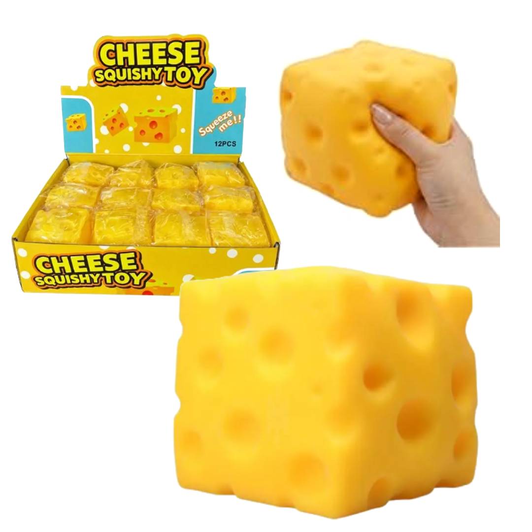 JUGUETE ANTIESTRES SQUISHY QUESO 7CM