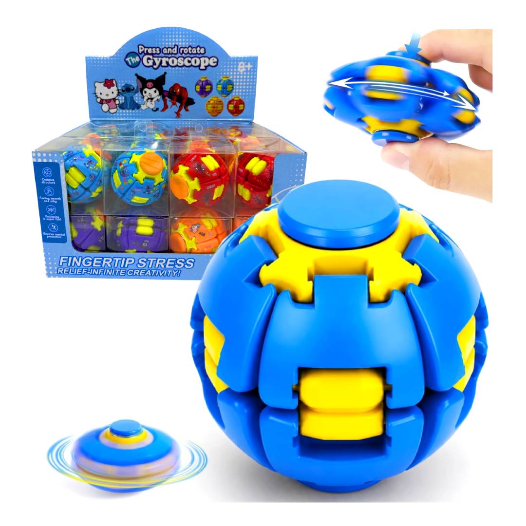 JUGUETE ANTIESTRES PELOTA SPINNER PERSONAJES