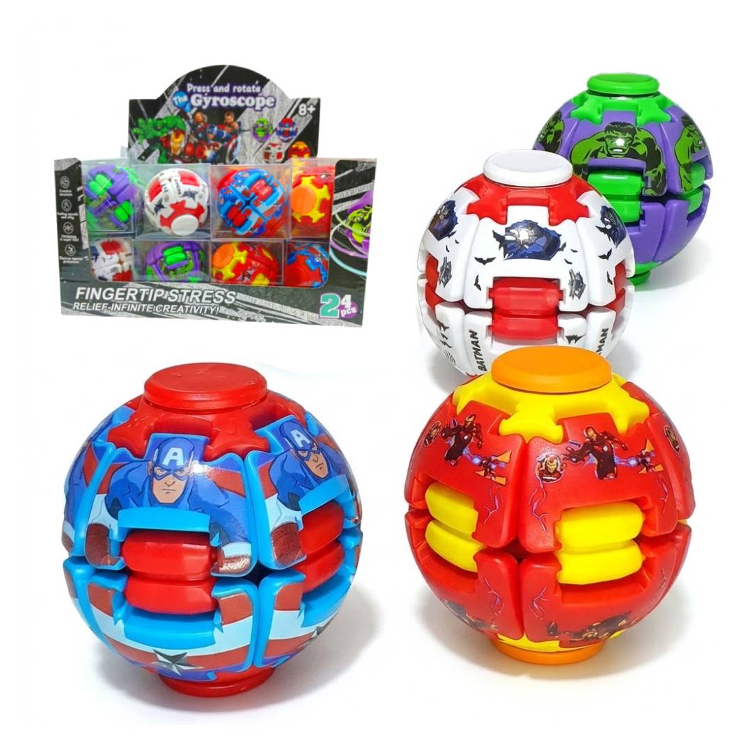 JUGUETE ANTIESTRES PELOTA SPINNER MARVEL TP2