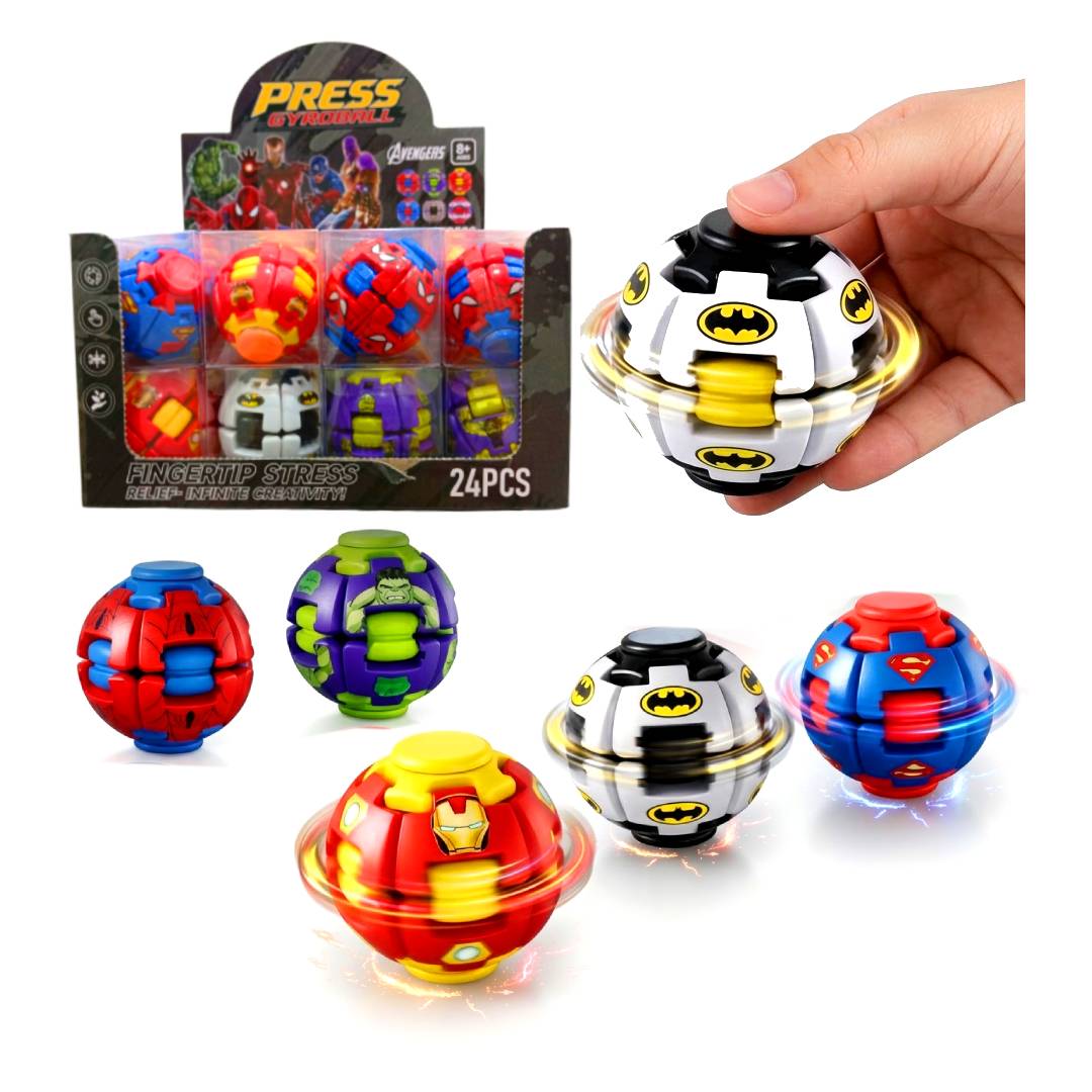 JUGUETE ANTIESTRES PELOTA SPINNER MARVEL TP1