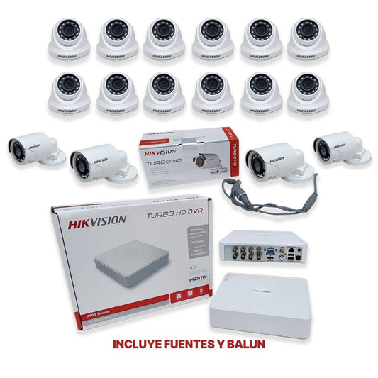 KIT 16 CAMARAS 1080 HIKVISION