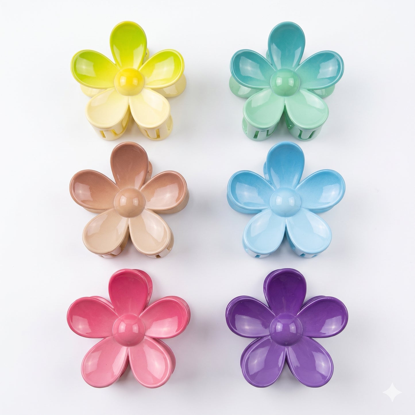 PINZA DE CABELLO GRANDE FLOR COLORES SURTIDOS