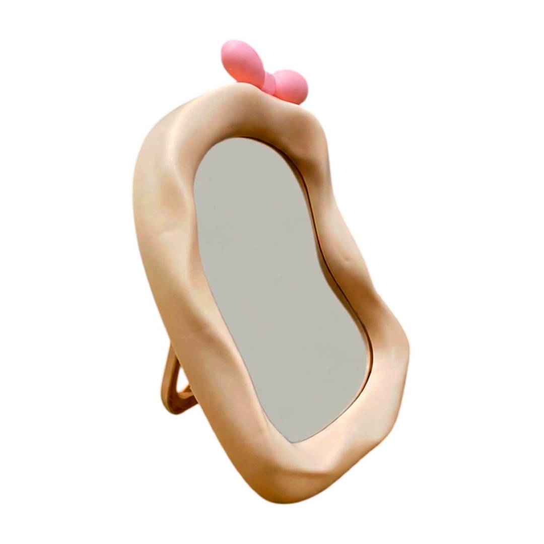 ESPEJO LAZO C/SOPORTE V/COLORES 24CM