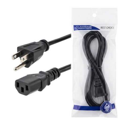 CABLE DE PODER TIPO PLANO 110V CON FUNDA