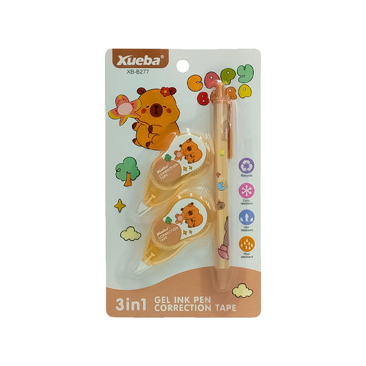 SET 3 EN 1 ESFERO GEL Y CORRECTORES XB-B277