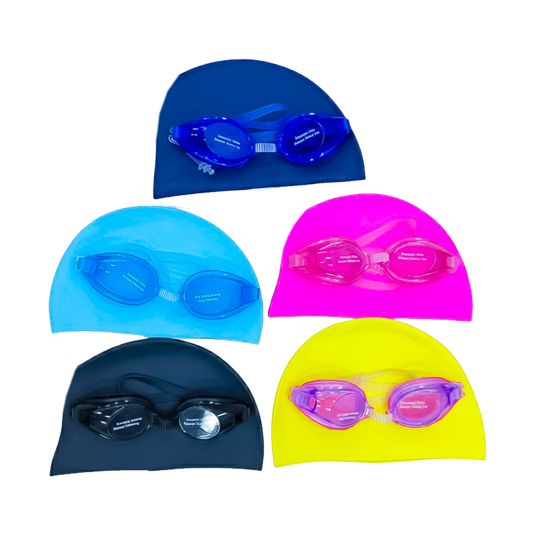 SET GAFA DE NATACION Y GORRA COLORES (UNIDAD)