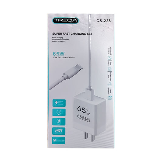 CARGADOR CABLE TIPO C 65W CS-228